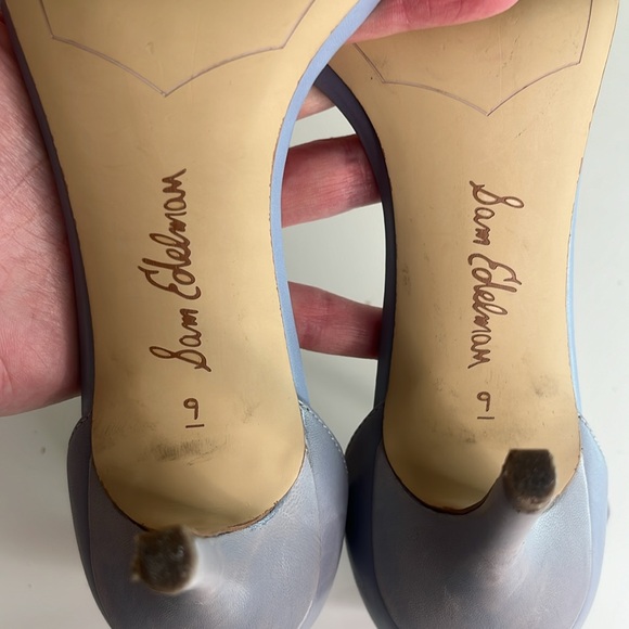 Sam Edelman Patti Ankle Strap Dress Heels Periwinkle Dusty Blue size 9 - Picture 10 of 12